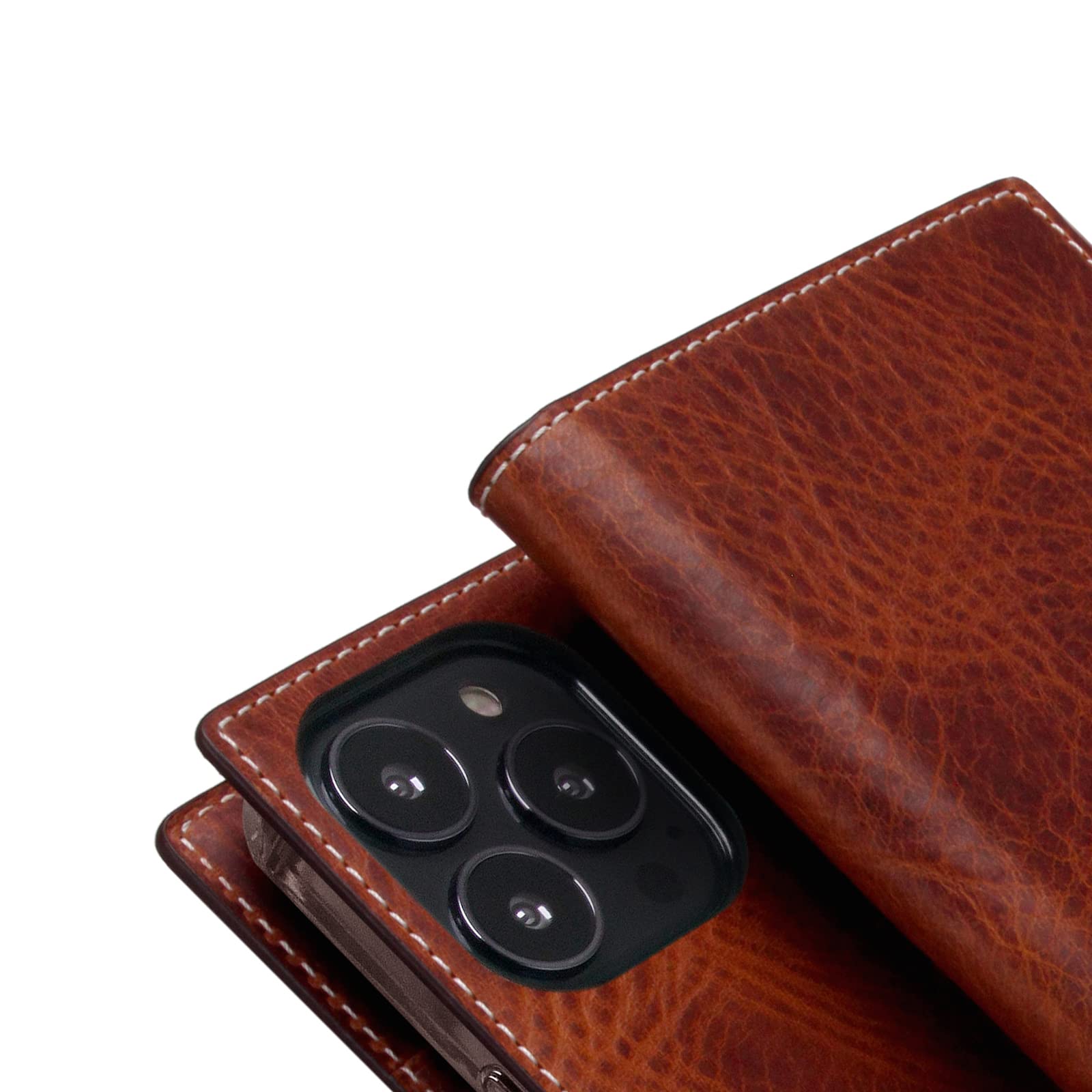 Premium Italian Wax Leather Wallet Case for iPhone 12/12 Pro | Handcrafted SLG D7 Diary Style with Card Slots & Cash Pocket | Luxury Gift Box Included (Brown) | Perfect for Everyday Use, Travel & Business Meetings