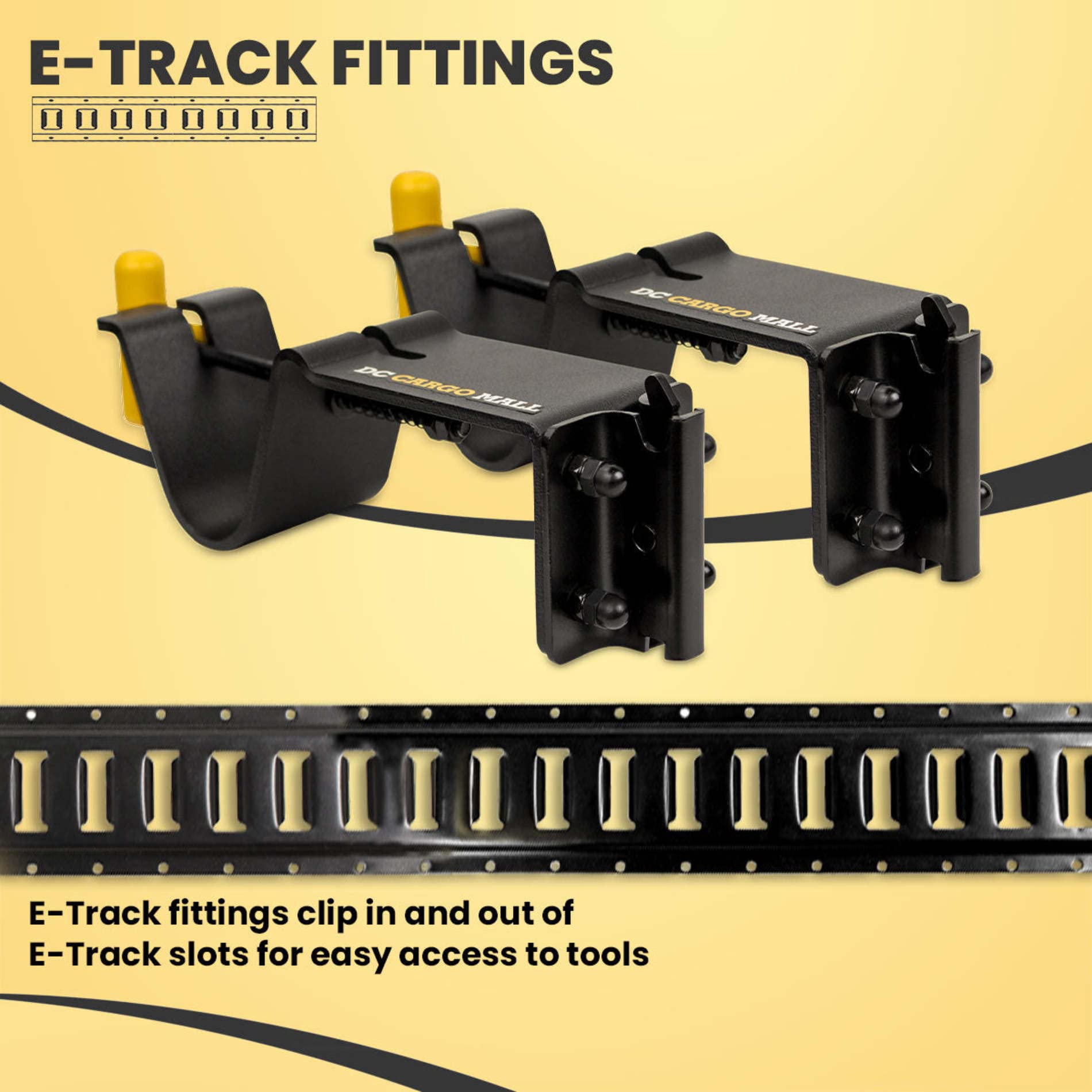 DC Cargo Enclosed Trailer Weed Eater Rack (2-Pack) – Heavy-Duty Steel Trimmer Mount for Weed Whackers & Hedge Trimmers – E-Track Tool Organizer for Trailers & Garages – Perfect for Landscaping Professionals & DIY Enthusiasts
