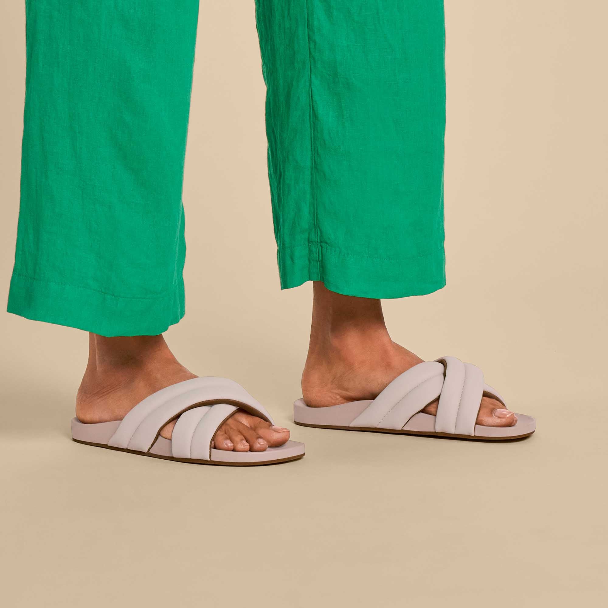 Hila Women's Slide Sandals - Comfortable Cloudy Color Casual Summer Shoes for Beach, Pool, and Home Wear