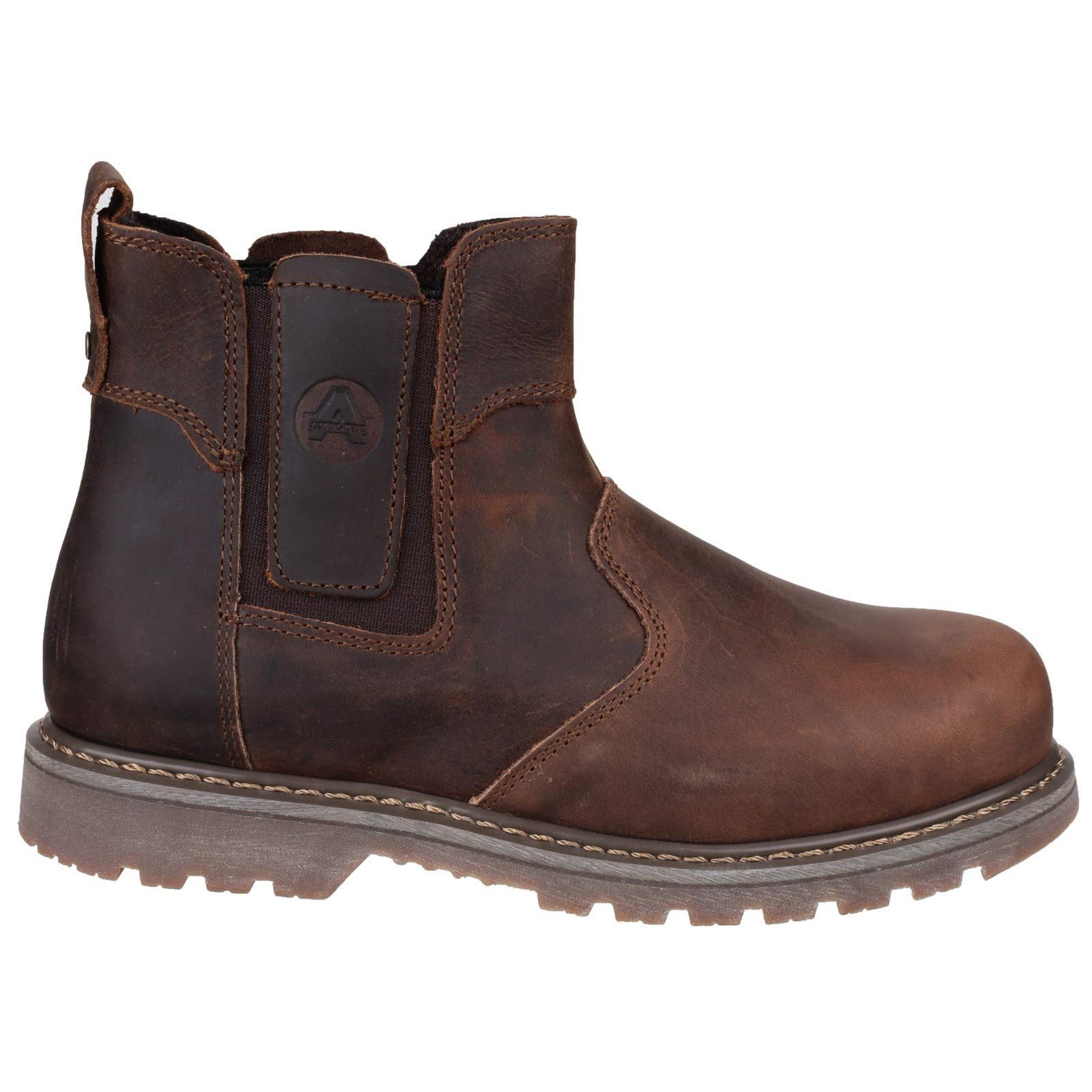 Amblers Men's FS165 Steel Toe Work Boots - Leather Safety Shoes with Midsole & SRA Slip Resistance for Construction, Warehouse & Industrial Work
