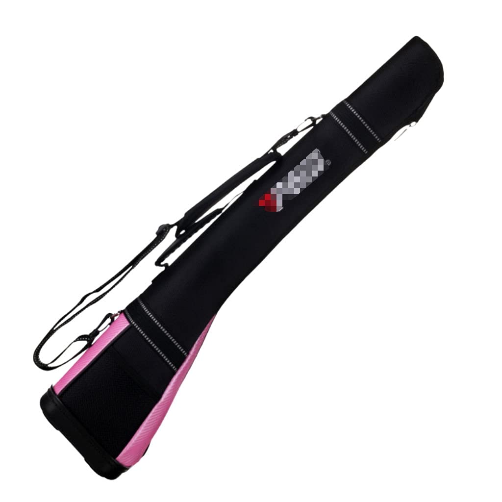 LICHUAN Lightweight Golf Carry Bag for Men, Women & Kids - Mini Golf Club Bag with Shoulder Strap for Driving Range, Course & Practice | Durable Golf Accessories (Black+Pink) - Perfect for Training, Travel & Casual Play