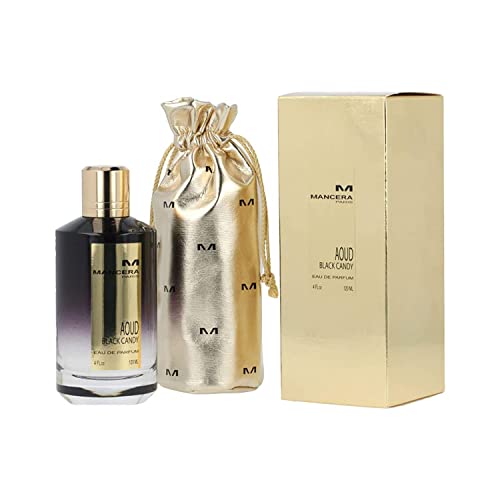 MANCERA Aoud Black Candy Eau de Parfum Spray for Women & Men - 4 Fl Oz / 120ml Luxury Oriental Woody Scent - Perfect for Date Night, Special Occasions & Evening Wear