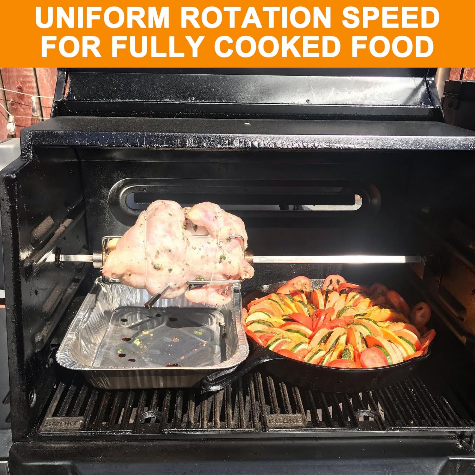 Masterbuilt Gravity Series Rotisserie Kit for MB20091220, 560, 1050 & 800 - BBQ Grill Spit Accessories for Smoking & Grilling | Perfect for Backyard BBQs, Tailgating & Outdoor Cooking