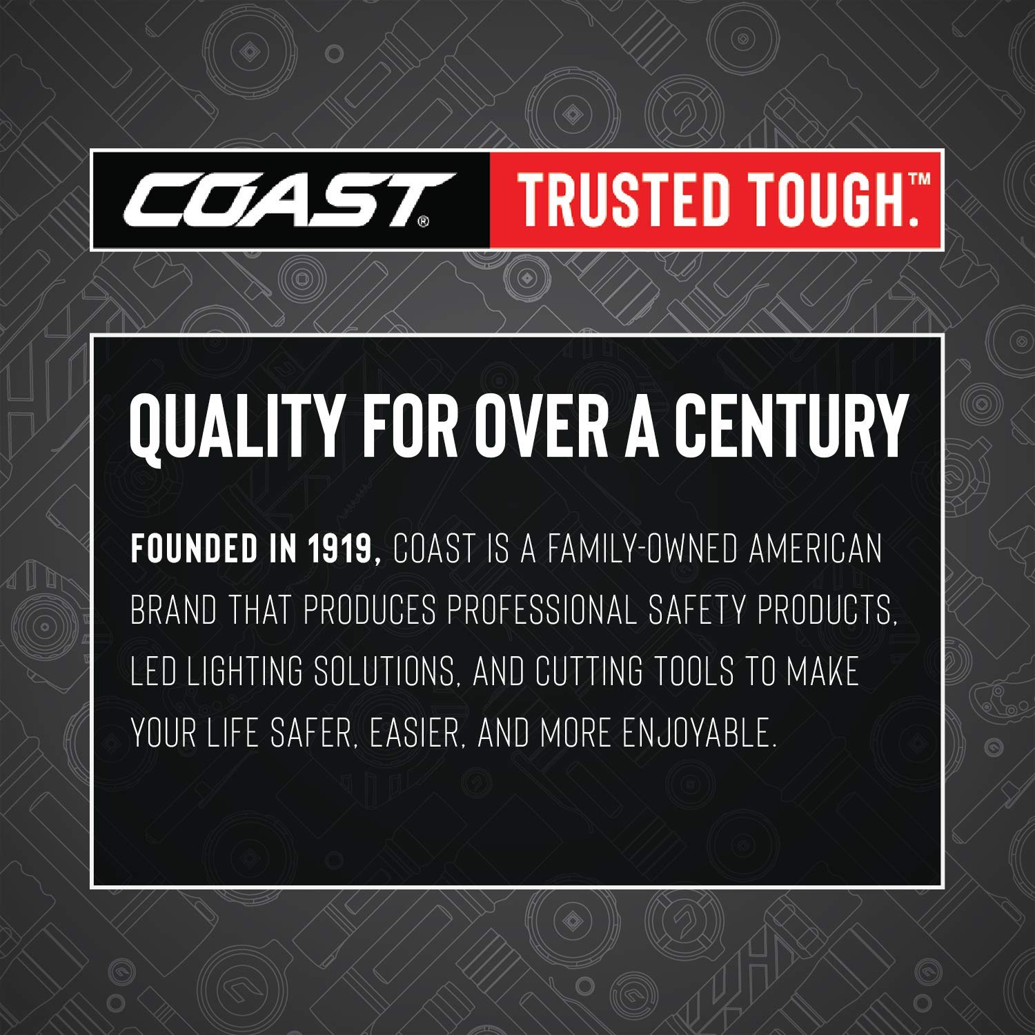 COAST® HL5 175 Lumen Fixed Beam Optic Headlamp with 3 AAA Batteries Included - Black - Perfect for Camping, Hiking, and Outdoor Adventures