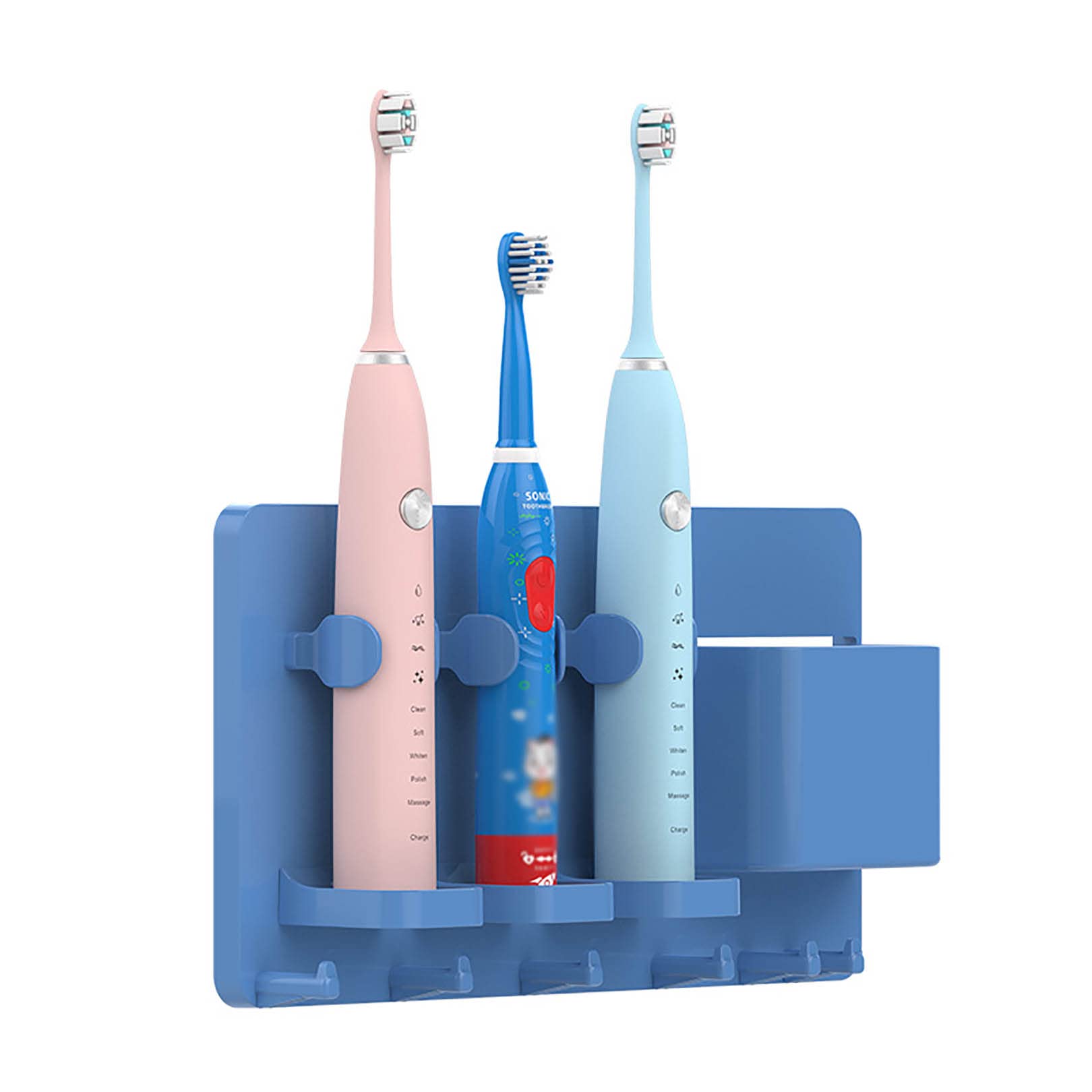 ZHINTE Detachable Toothbrush Holder for Bathroom - Easy to Clean Electric Toothbrush & Toothpaste Organizer with Anti-Slip Base - Perfect for Family & Kids (Ideal for Small Bathroom Countertops & Travel)