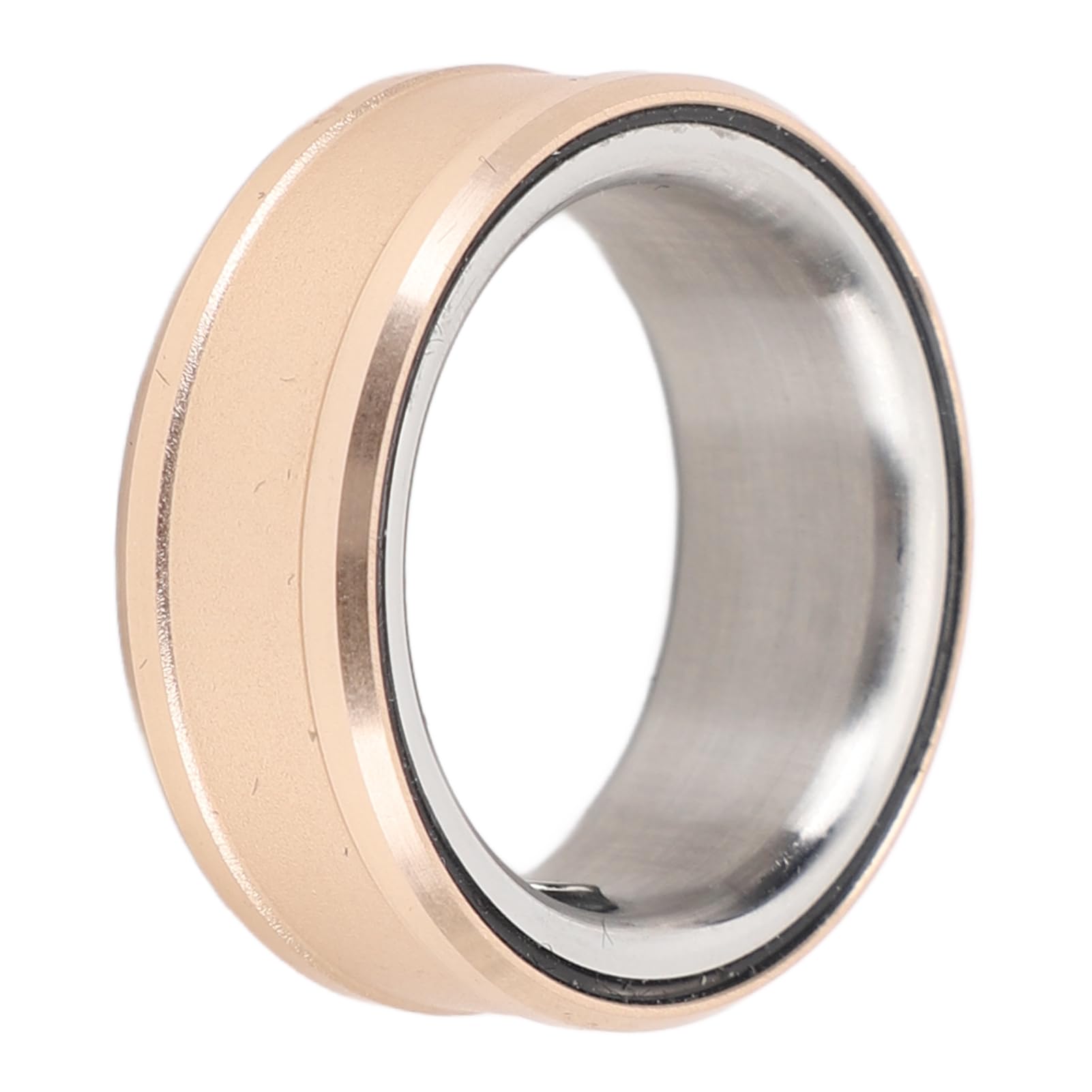 Smart Health Ring - Waterproof Stainless Steel Fitness Tracker with Sleep Monitoring, Step Counter & Convenient Charging Case (Gold, Size 18) - Perfect for Daily Activity Tracking & Sleep Analysis