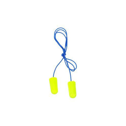 3M 311 1250 E A Rsoft Yellow Neon Earplugs - 33dB Noise Reduction, Corded Disposable Ear Plugs for Sleeping, Concerts & Work - Regular Size in Poly Bag