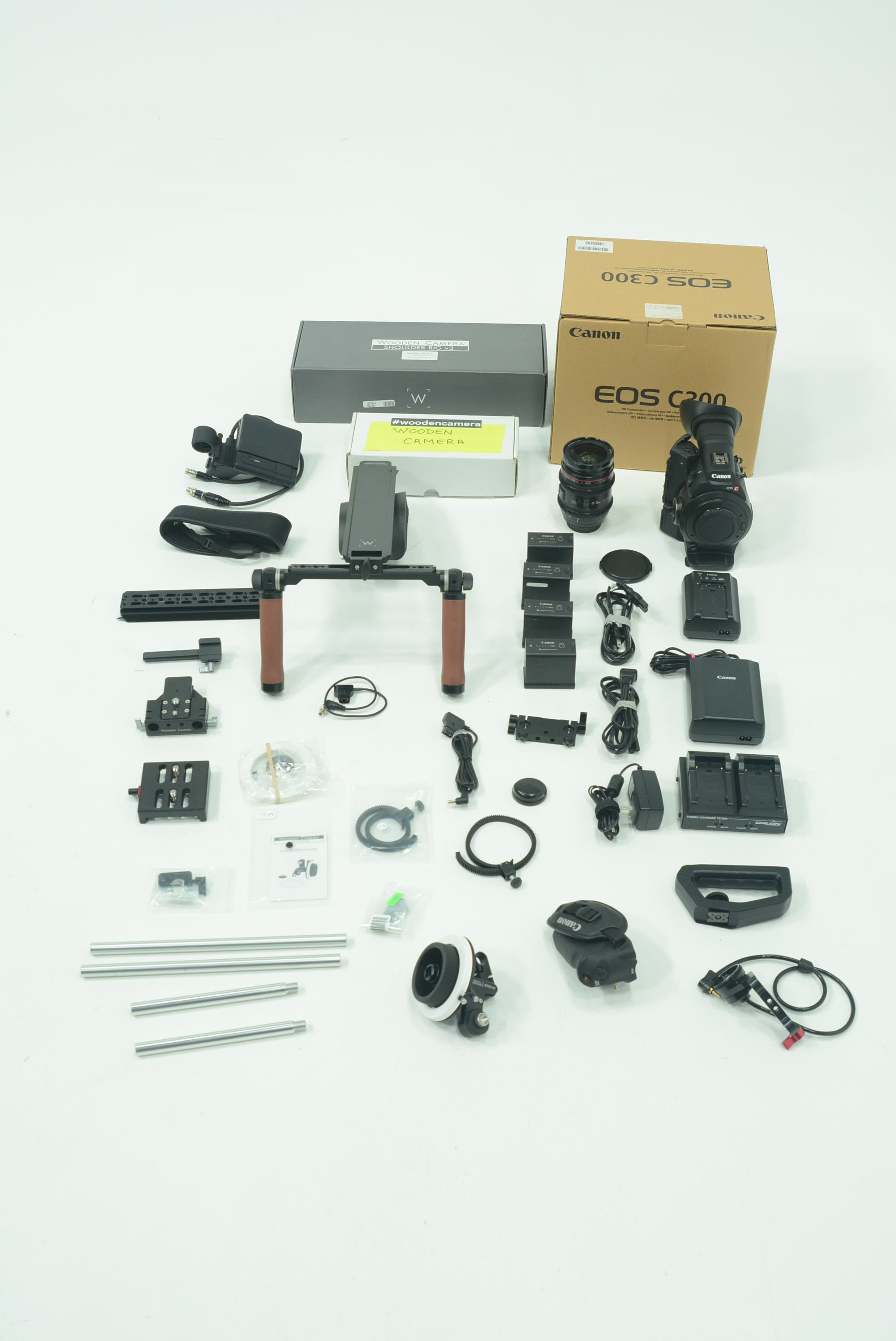 Canon EOS C300 Cinema Camera Bundle with Shoulder Rig - Professional 4K Video Camera for Filmmaking | Used Condition | Perfect for Documentary, Wedding & Indie Film Production