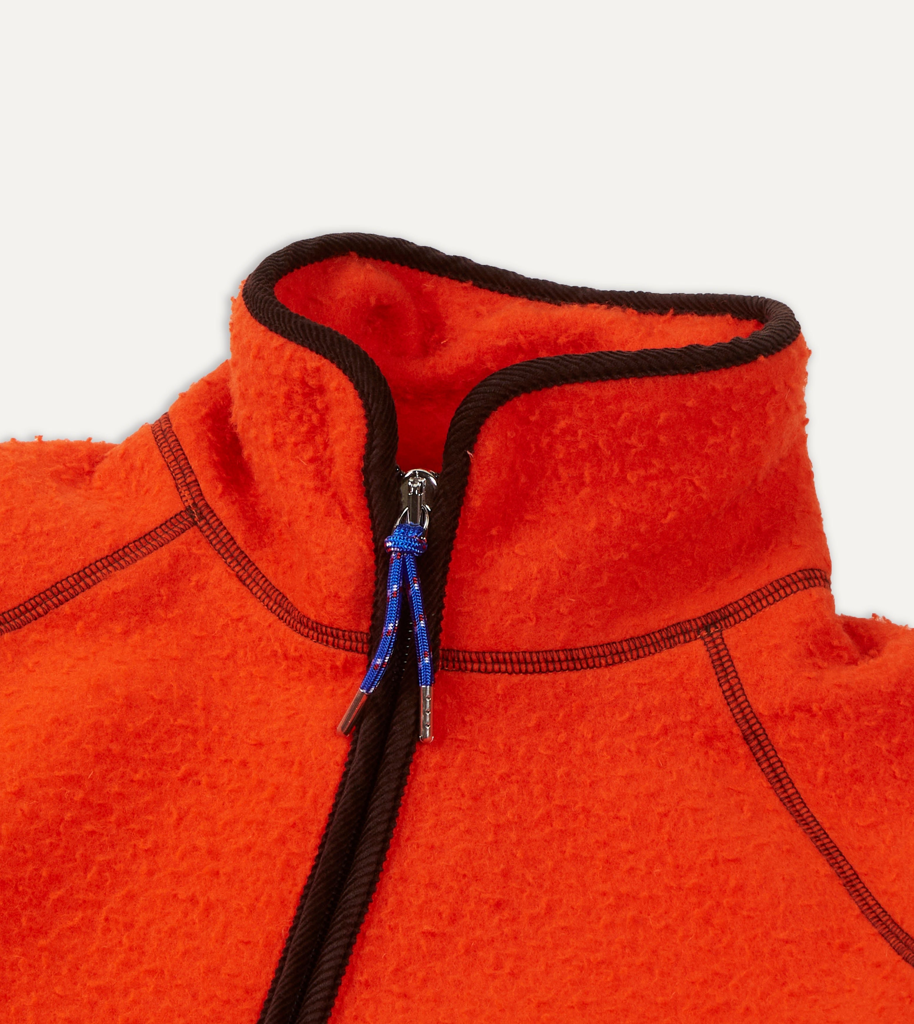 Orange Casentino Wool Half Zip Pullover Fleece Jacket - Warm Winter Layering for Men & Women | Perfect for Outdoor Activities & Casual Wear