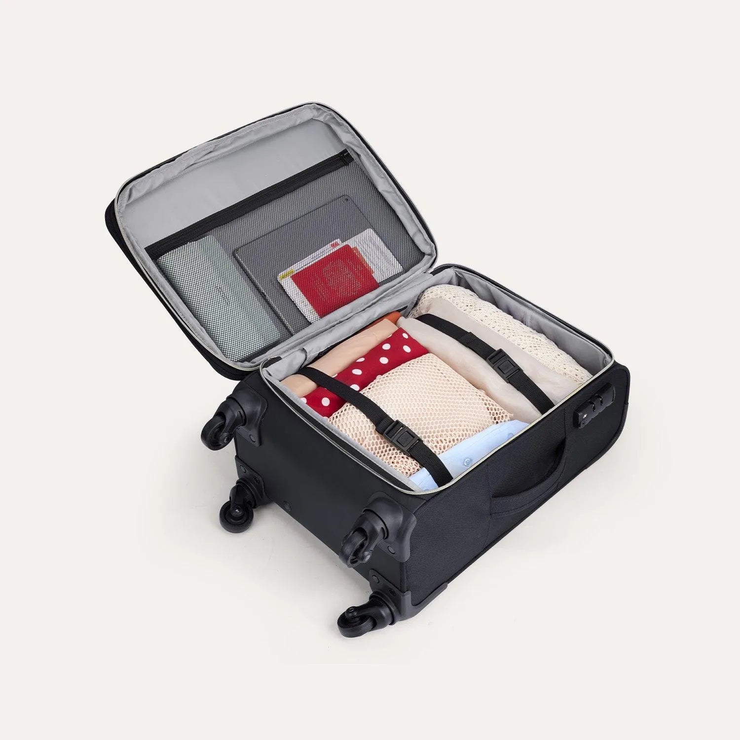 20 Inch Bonchemin Quilted Business & Travel Suitcase - Lightweight Carry-On Luggage with Spinner Wheels for Business Trips & Weekend Getaways
