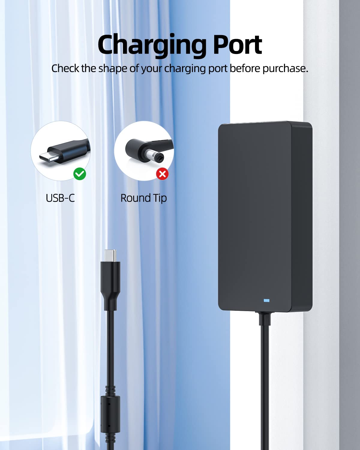 Original Title: USB C Laptop Charger Fit for Dell Inspiron 14 16 Plus 7420 7620 Vostro 7620 P157G003 P117F003 P117F004 AC Adapter Power Supply Cord   Optimized Title: **65W USB-C Laptop Charger for Dell Inspiron 14/16 Plus 7420/7620 & Vostro 7620 | Fast Charging AC Adapter Power Cord | Home, Office & Travel Use**