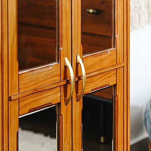 Walnut Jewelry Armoire with Mirror & Drawers - Organize Necklaces, Earrings & Bracelets for Bedroom