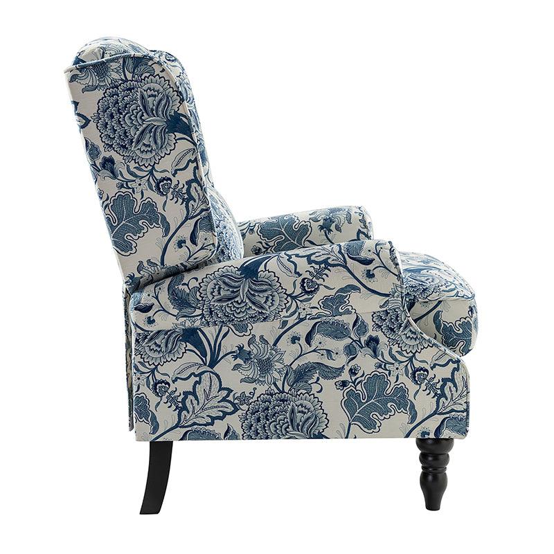 Erdeni Upholstered Manual Wingback Recliner Chair - Comfortable Living Room Armchair with Smooth Reclining Mechanism - Perfect for Home Theater, Reading Nook & Relaxation