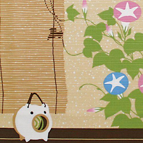 Japanese Maeda Senko Cotton Furoshiki Bento Lunch Wrap Cloth - Summer Morning Glory Design | Eco-Friendly Reusable Food Wrapping | Perfect for Picnics, Lunch Boxes & Gift Wrapping