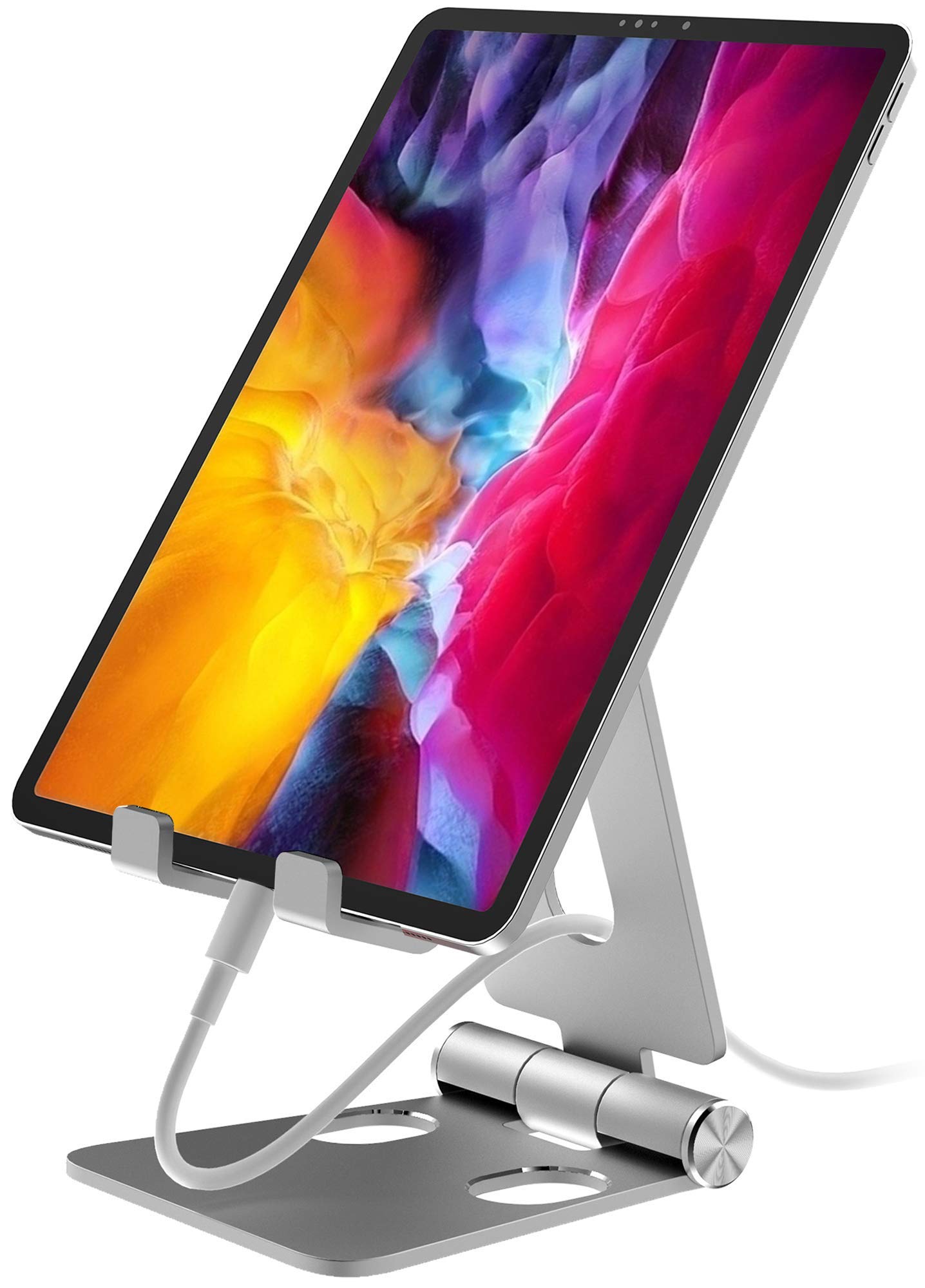 Aduro U-Rise XL Adjustable Aluminum Tablet Stand - Foldable Phone & iPad Holder for iPhone, iPad Pro 11/10.5/9.7, Air Mini 4/3/2, Nexus, Samsung Tab, E-Readers 4-12