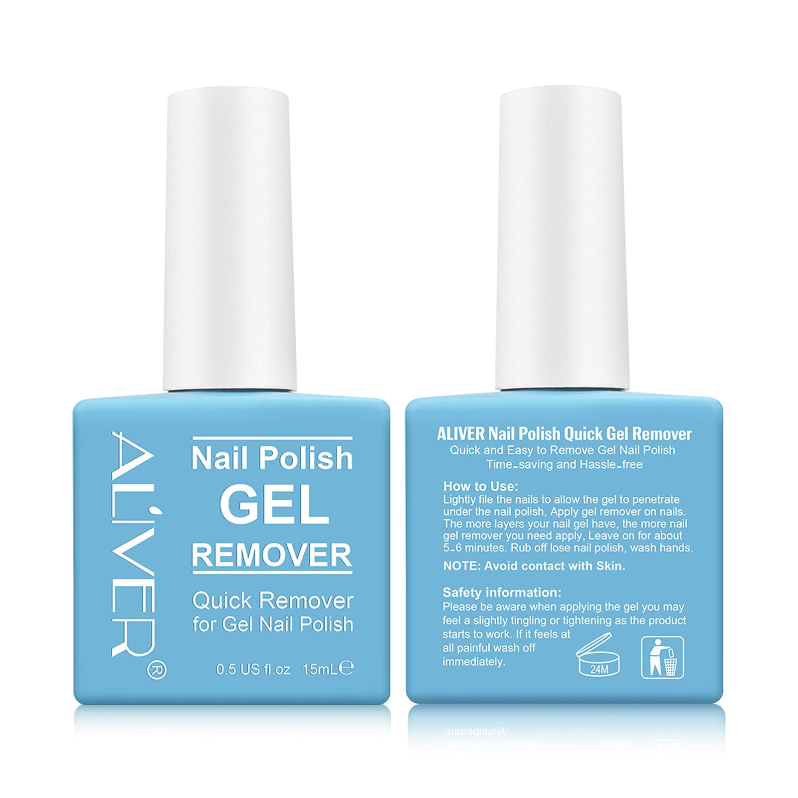 Professional Nail Polish Remover for Gel & Natural Nails - Fast Acting in 3-5 Minutes, Gentle Formula, No Damage (2 Pack) - Perfect for Salon & Home Manicures