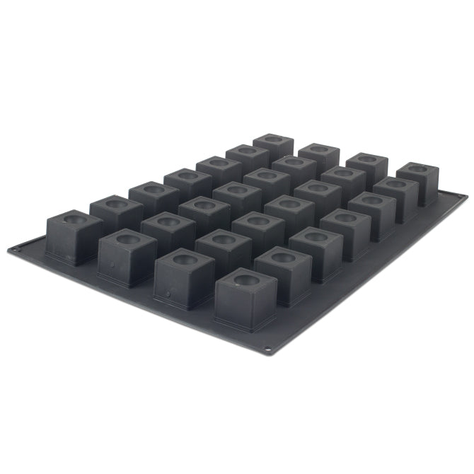 Pavoflex Silicone Cube Mold with 28 Indented Forms - Perfect for Baking, Ice Cubes, Chocolate, Soap & Candle Making