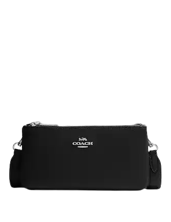 Coach Double Zip Crossbody Bag for Women - Stylish Leather Shoulder Purse with Adjustable Strap, Perfect for Work, Travel & Everyday Use