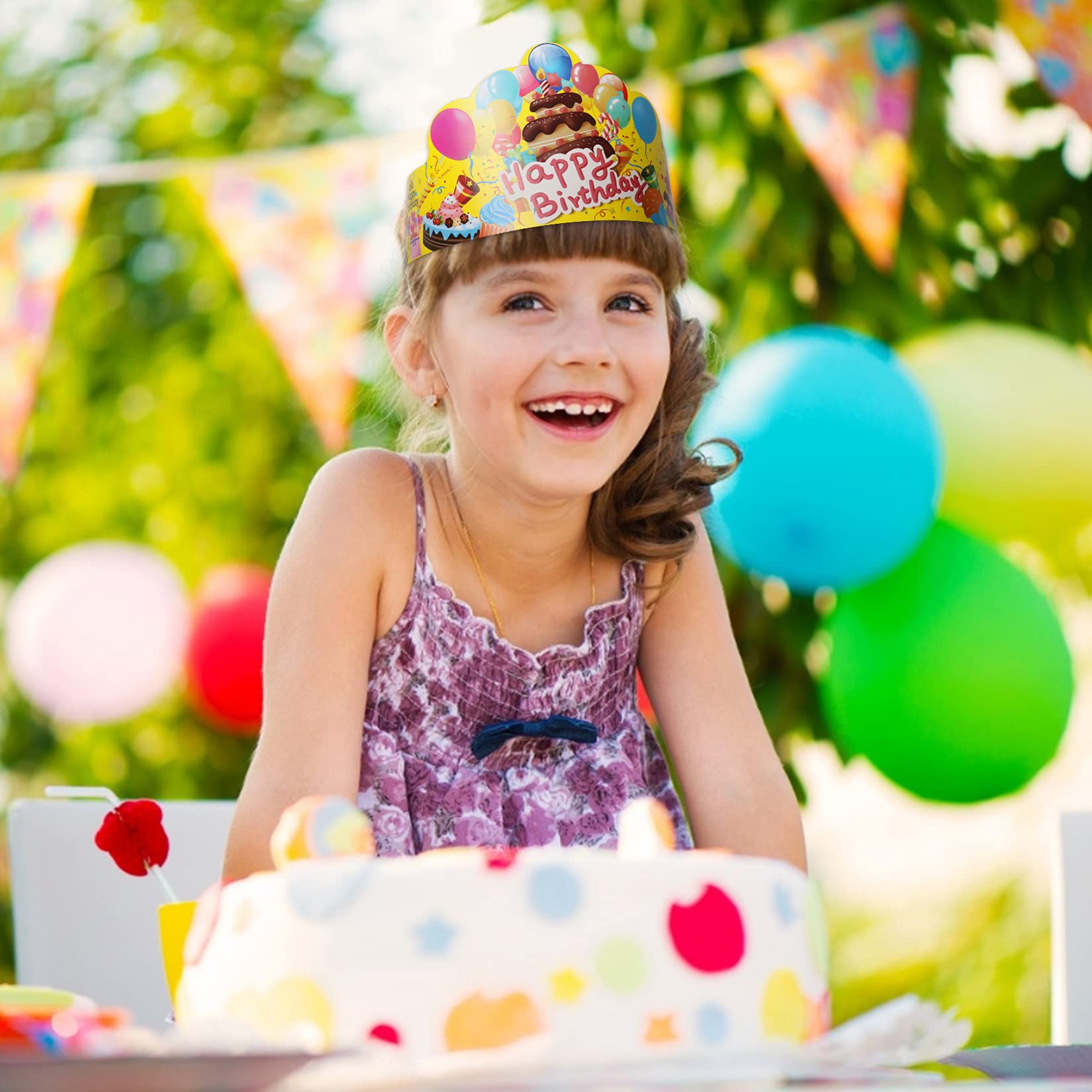 JTIEO 30-Pack Birthday Crowns for Kids - Yellow Classroom Birthday Hats for School, Home & Party Supplies | Perfect for Birthday Celebrations, Classroom Rewards & Special Events