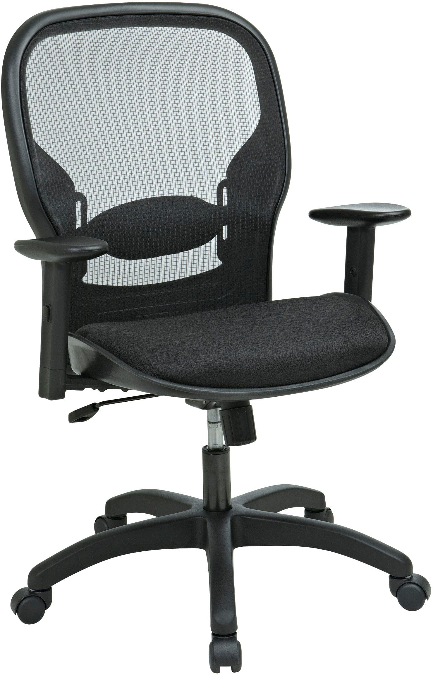 Office Star Deluxe Mesh Back Office Chair with Adjustable Height and Lumbar Support - Ergonomic Desk Chair for Home & Office Workspace [EM42327N] - Perfect for Long Hours of Computer Work, Gaming, and Study Sessions