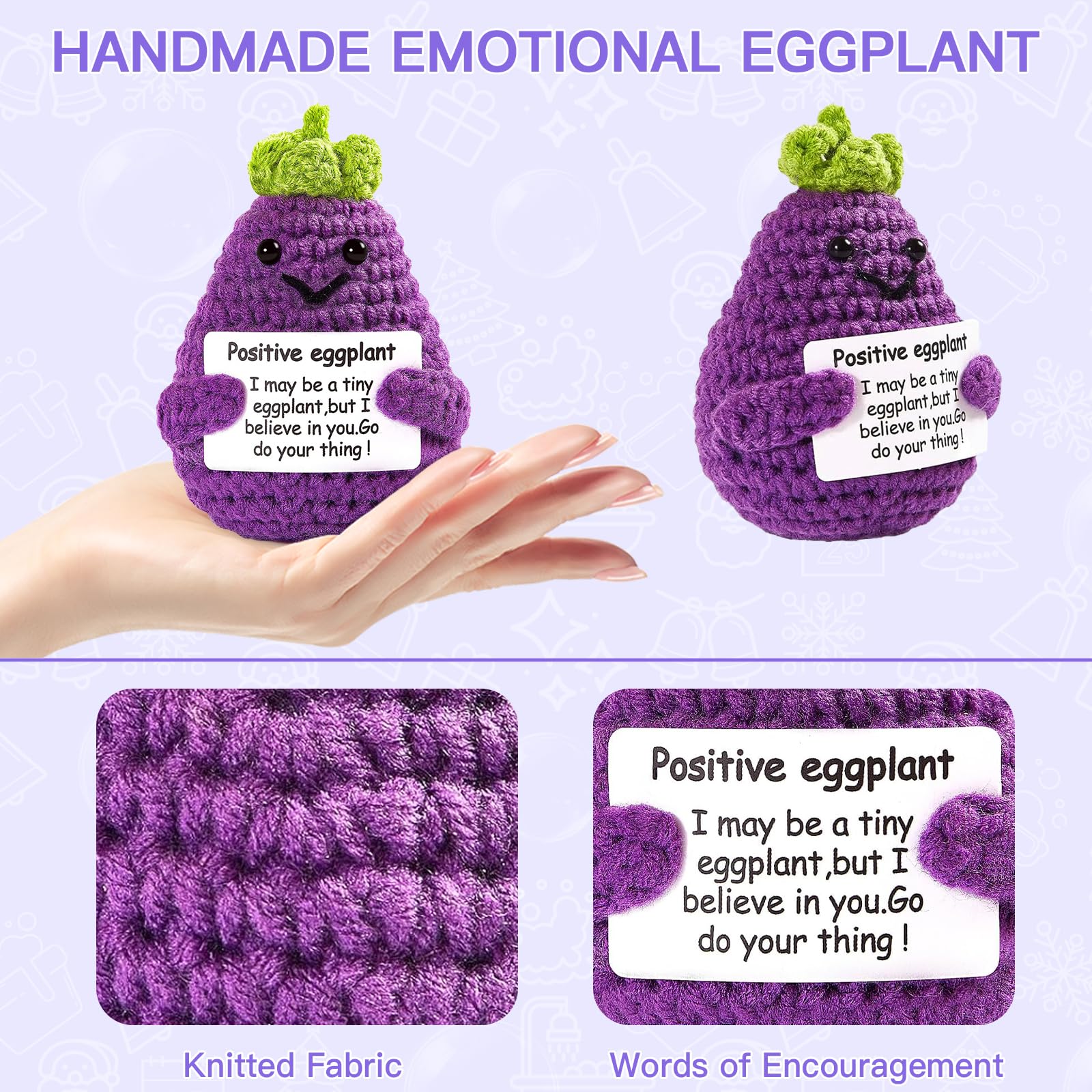 Lavender Spa Gift Set for Women - Relaxing Birthday, Christmas & Holiday Gifts for Her, Best Friend, Mom, Sister, Wife, Girlfriend or Coworker - Includes Emotional Support Eggplant Doll - Perfect for Self-Care, Stress Relief & Thoughtful Present Giving