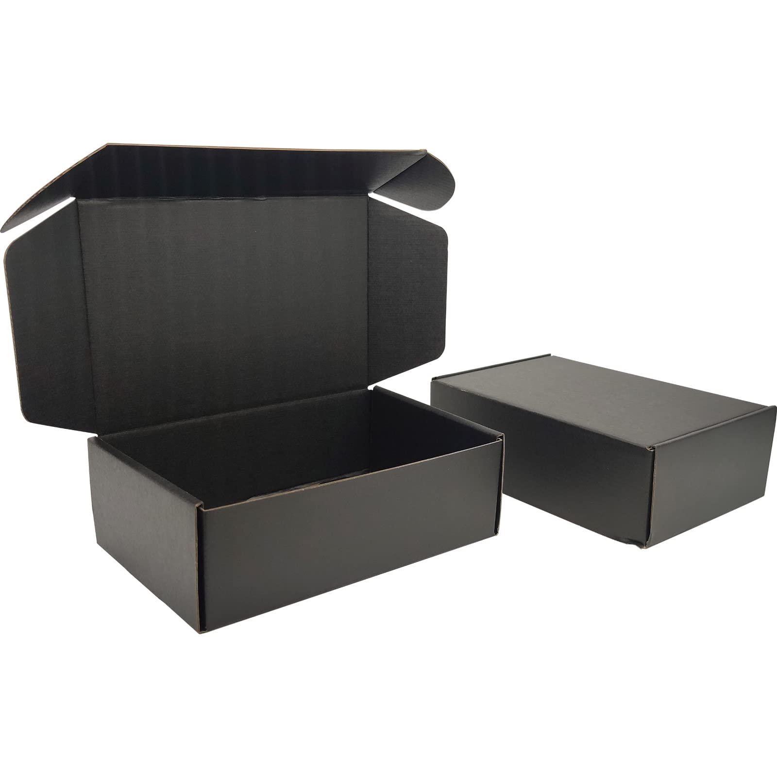 9x6x3 Black Corrugated Shipping Boxes - Set of 25 for Small Business Mailing & Packaging | Perfect for Ecommerce & Retail Shipping