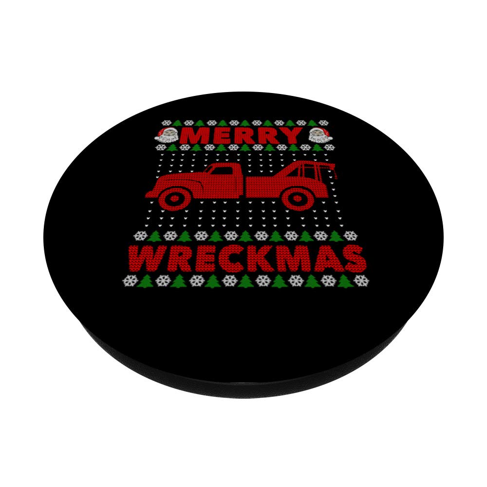 Funny Ugly Christmas Merry Wreckmas PopSockets PopGrip - Swappable Phone Grip for iPhone, Samsung & Tablets - Perfect Holiday Gift for Friends & Family