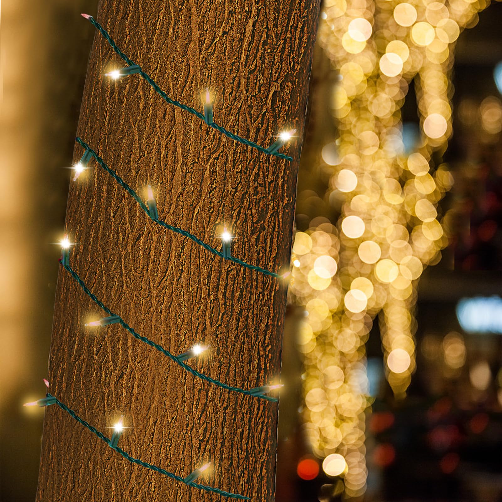 Heyworld Slow Twinkle Lights - 75 LED Gentle Twinkling Christmas String Lights with 37 Twinkling Bulbs | UL Certified Waterproof for Indoor & Outdoor Use | 28ft Length, Connect Up to 3 Sets | Perfect for Holiday Decor, Garden Parties, and Cozy Home Ambiance