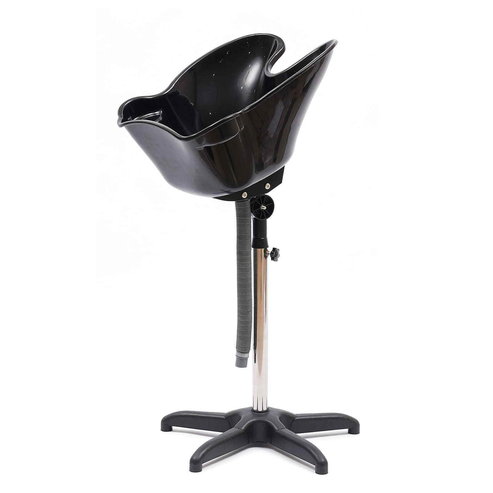 Adjustable Height Portable Shampoo Sink Bowl with Drain Hose - Deep Salon Hair Washing Basin for Barber Shop, Mobile Stylist & SPA - Perfect for Home Salon, Pet Grooming & Professional Hair Care Services