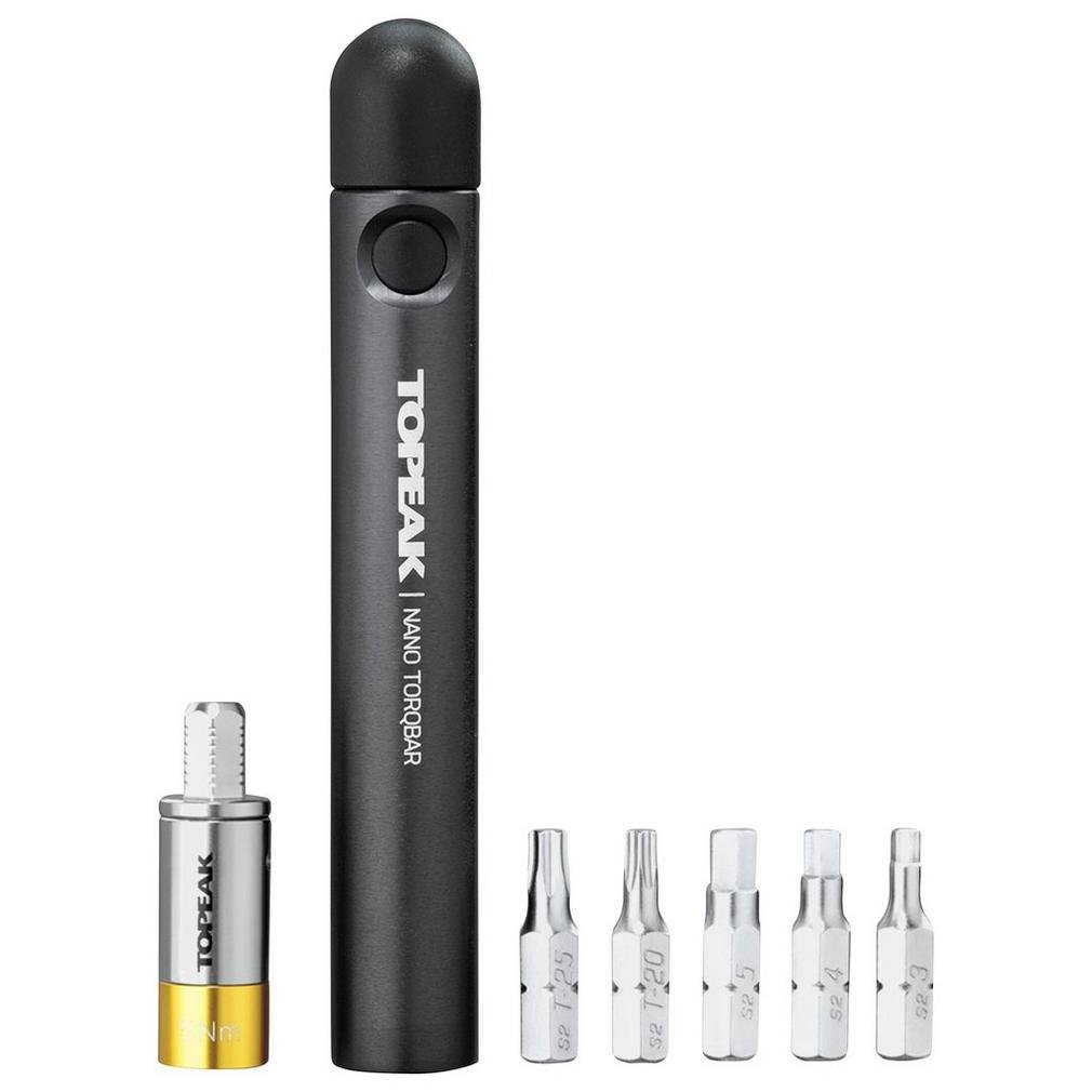 Topeak Nano TorqBar 5 - Compact 5Nm Torque Wrench with 5 Tool Bits (Hex & Torx) | Precision Bike Maintenance Tool for Cycling, MTB & Road Bikes | Ideal for Home Mechanics & Professional Bike Shops