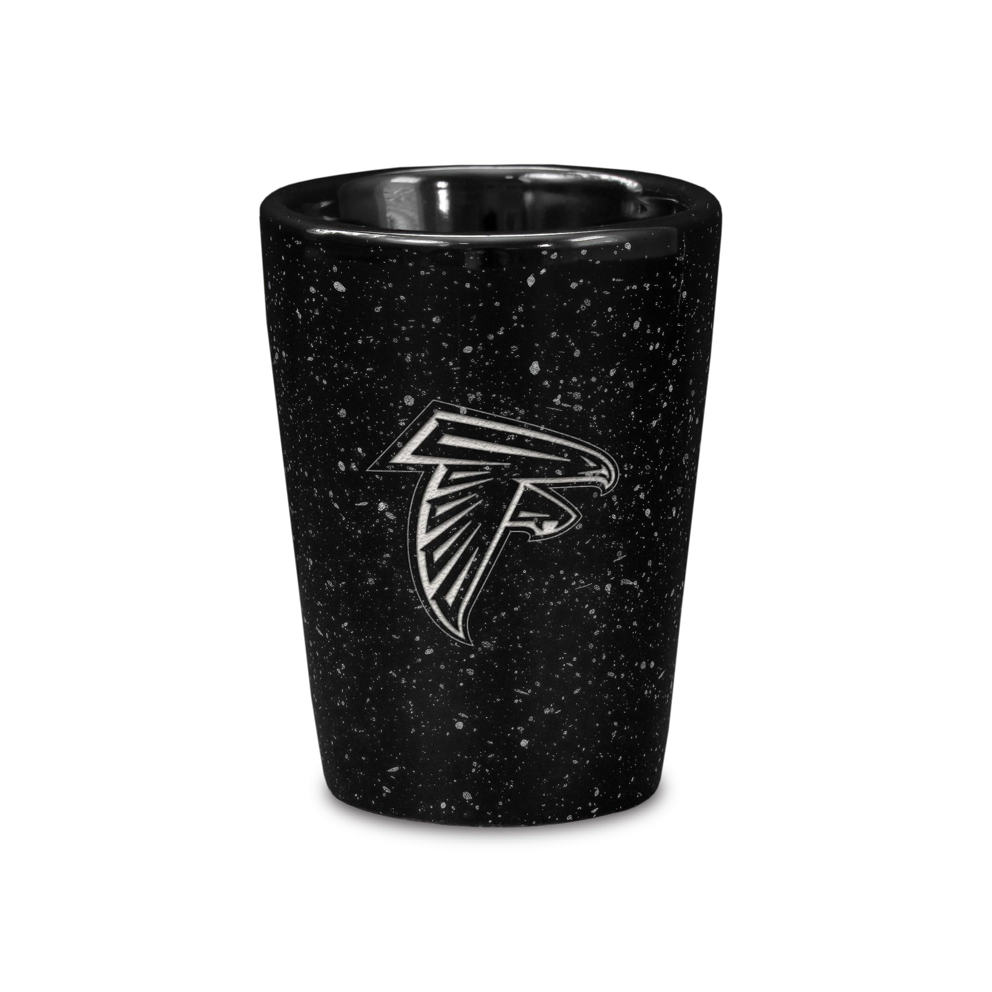 NFL Team Logo 2oz Ceramic Shot Glass - Laser Engraved Official Team Colors - Perfect for Game Day Parties, Tailgating & Sports Bar Decor