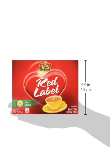 Brooke Bond Red Label Tea Bags - 100 Count (Pack of 12) | Premium Black Tea for Morning Boost, Afternoon Relaxation & Social Gatherings