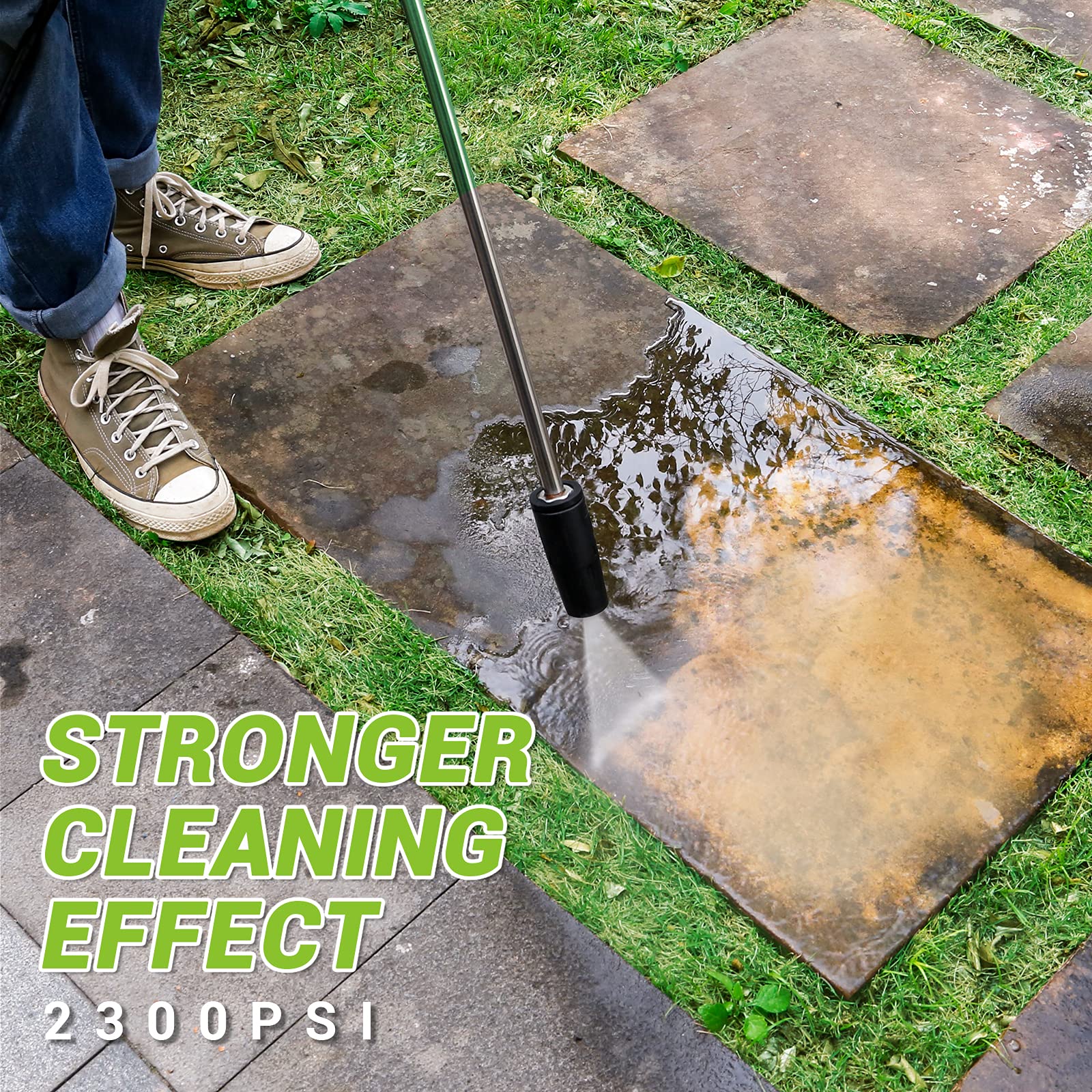 2150 PSI Electric Pressure Washer with Adjustable Nozzle & Foam Cannon - 1.6 GPM Portable Power Cleaner for Home, Car, Driveway, Patio - Perfect for Deep Cleaning Vehicles, Decks, Siding & Outdoor Furniture