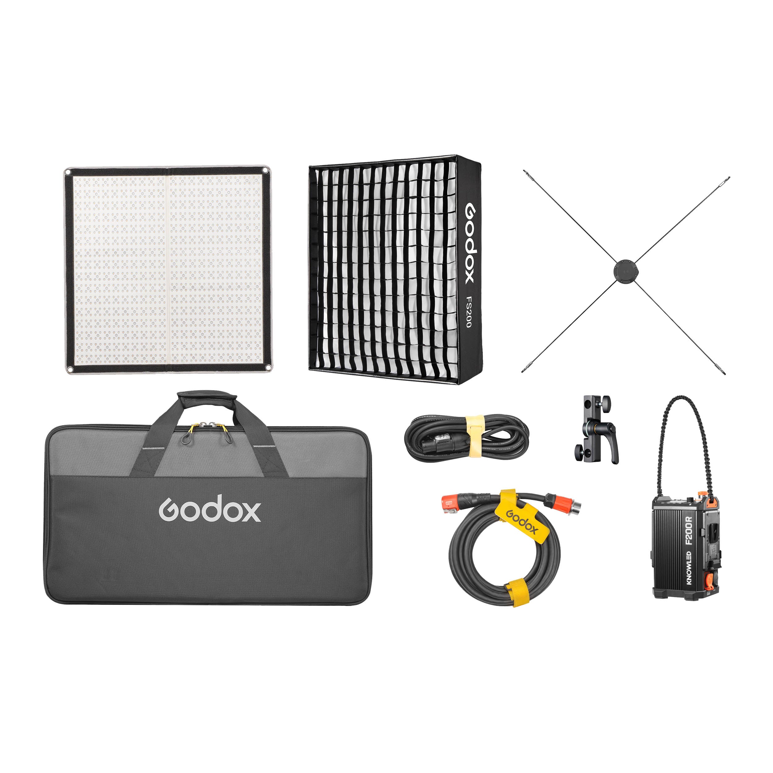 KNOWLED F200R 2x2 Feet IP54 Waterproof Flexible RGB LED Panel - Professional Cine Lighting for Film, Photography & Studio Production