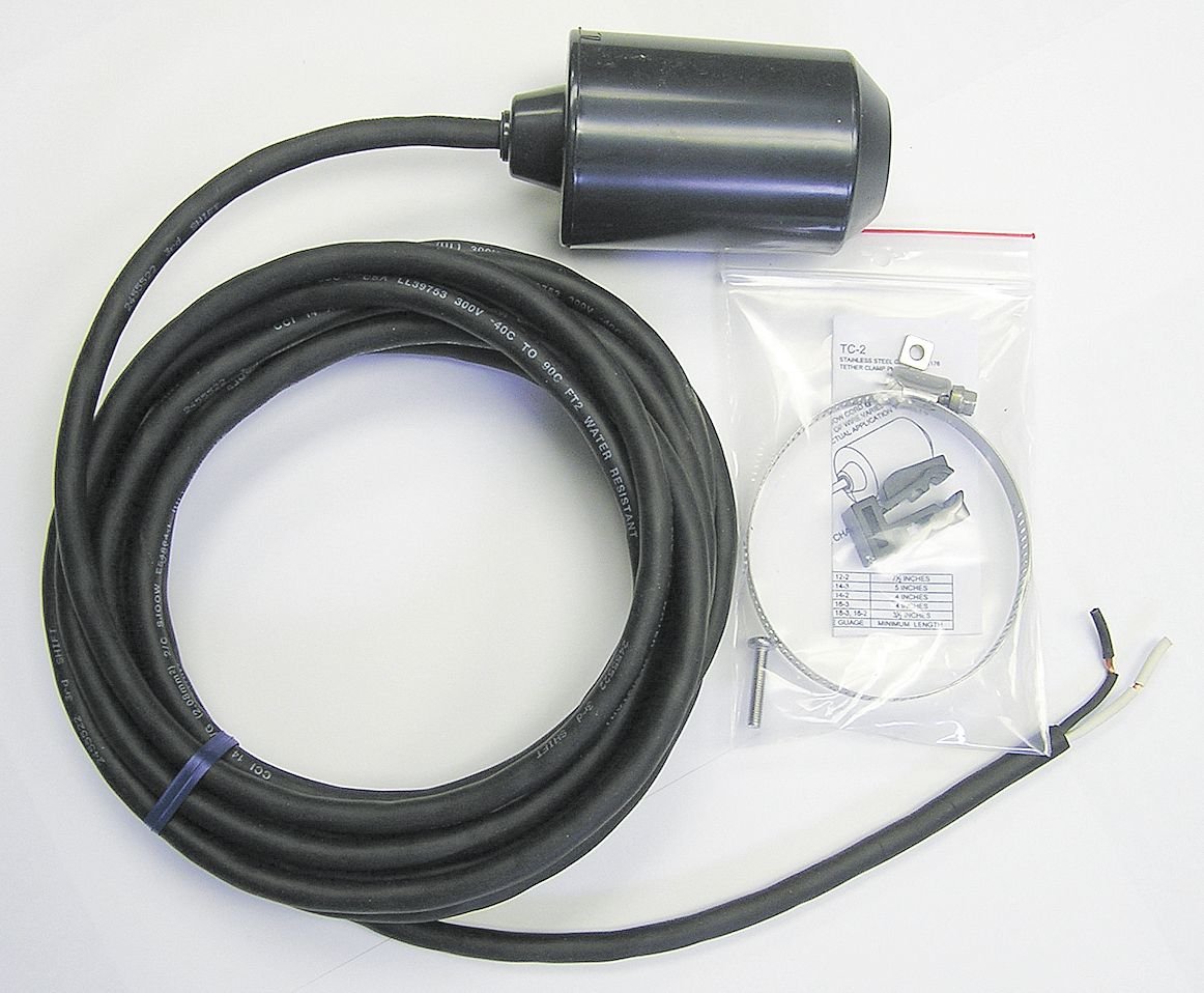 2 HP Float Switch with 20 Ft Cord, 115/230V - Ideal for Sump Pumps, Water Tanks & Pool Control
