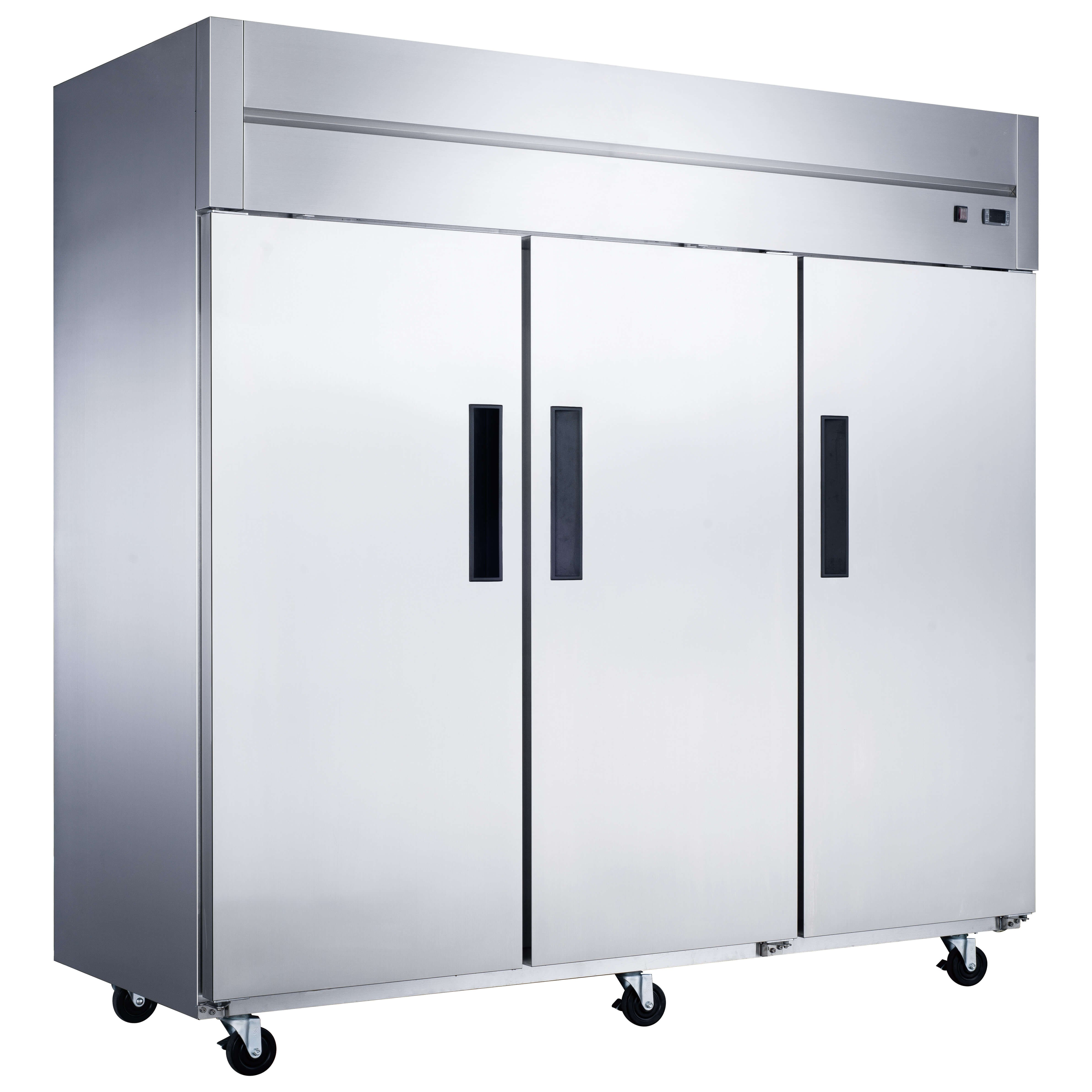 Dukers D83AF 3-Door Commercial Freezer - Large Capacity Upright Deep Freezer for Restaurants, Grocery Stores & Home Use