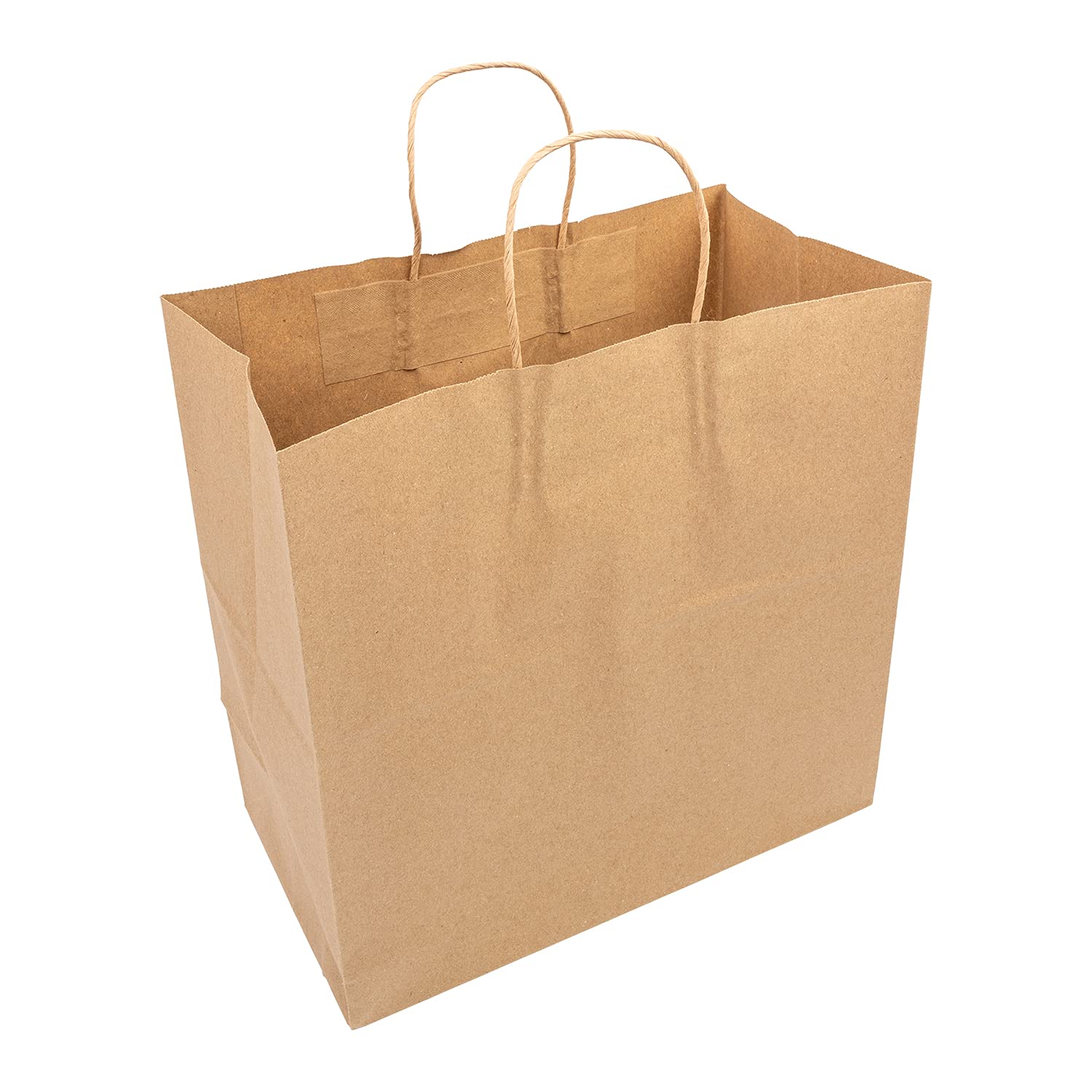Eco-Friendly Kraft Paper Bags with Twisted Handles - 250 Pack Recyclable Brown Grocery Bags for Shopping, Takeout & Retail - Durable 13x7x13 Inch Sustainable Packaging for Stores, Restaurants & Farmers Markets