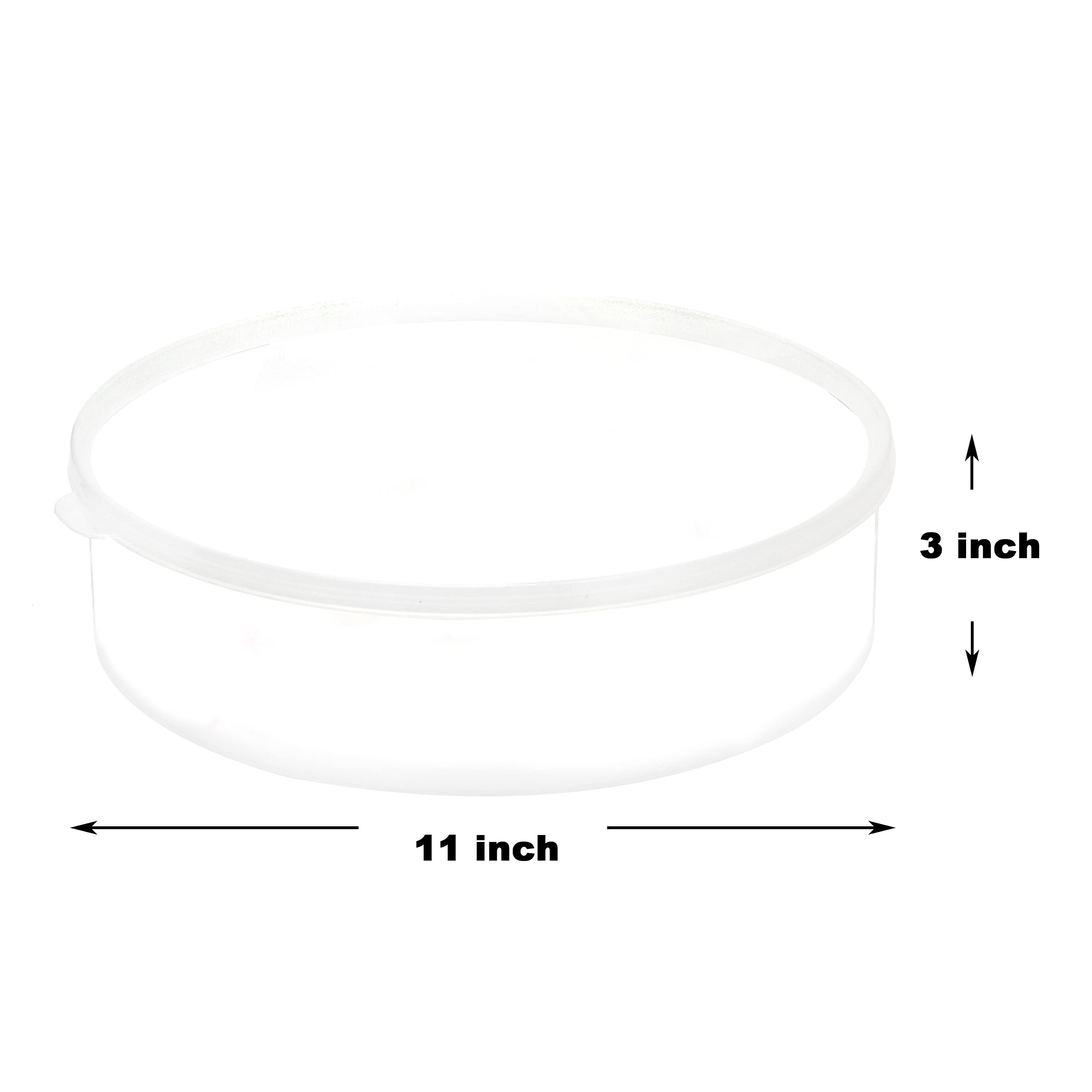 Youngever 11 Inch Clear Plastic Pie Container with Lid - Fresh Pie Keeper, Cupcake Carrier, Round Food Storage for Cheesecakes, Cookies & Desserts | Perfect for Baking, Parties & Food Gifting