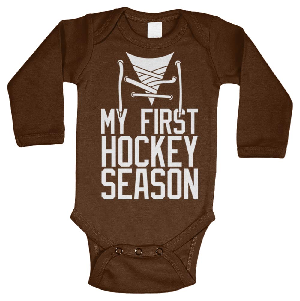 My First Hockey Season Baby Bodysuit - Cute Sports Fan Outfit for Infants & Toddlers - Perfect for Game Day, Photo Shoots & Playtime