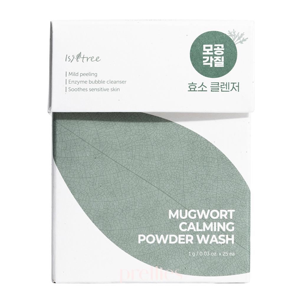 Isntree Mugwort Calming Powder Wash - 1g x 25pcs | Korean Skincare for Sensitive Skin | Gentle Exfoliating & Soothing Face Cleanser - Perfect for Travel & Daily Skincare Routine