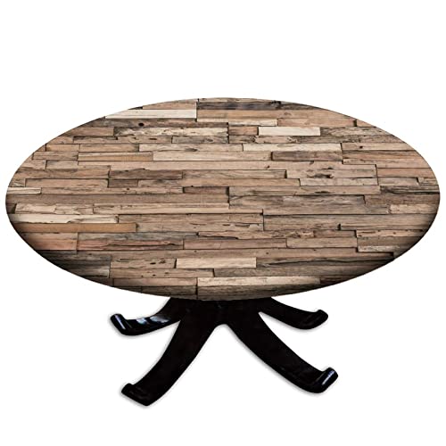 Wood Grain Fitted Tablecloth-02