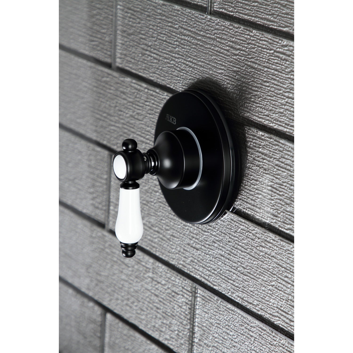 Bel Air KS3030BPL Single Handle 3-Way Diverter Valve with Round Trim Kit in Matte Black - Perfect for Shower, Bathtub, and Bidet Plumbing Installations