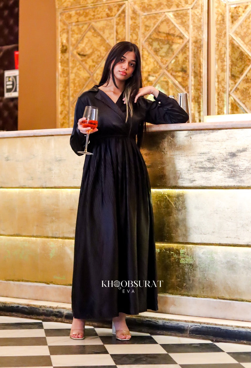 Elegant Black Cocktail Dress for Women - Perfect for Evening Parties, Weddings & Formal Events
