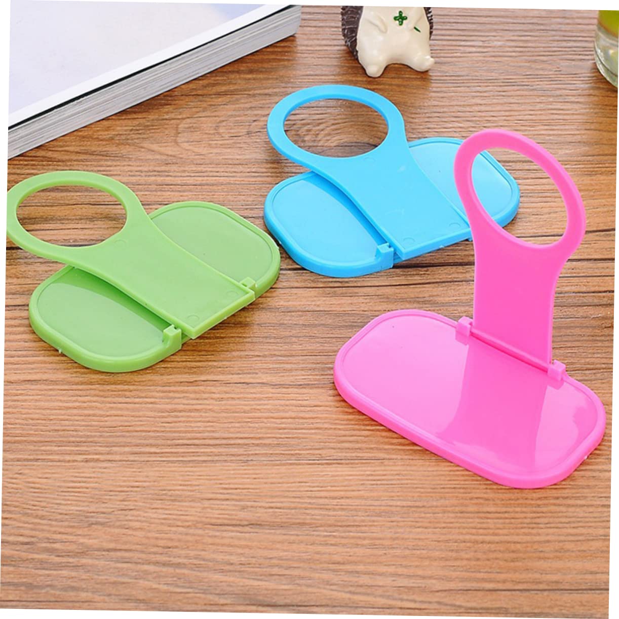 8-Pack Homoyoyo Wall Mount Phone Holder - Adjustable Foldable Phone Stand for iPhone, Samsung, Galaxy - Perfect for Kitchen, Bathroom, Bedroom & Office Organization