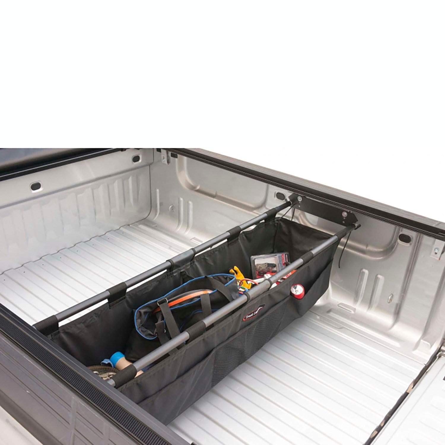 TruXedo Expedition Bed Organizer & Cargo Sling for Full Size Trucks - Heavy Duty Black Plastic Truck Bed Storage Solution | Perfect for Camping Gear, Tools & Equipment Organization (Model 1705211)