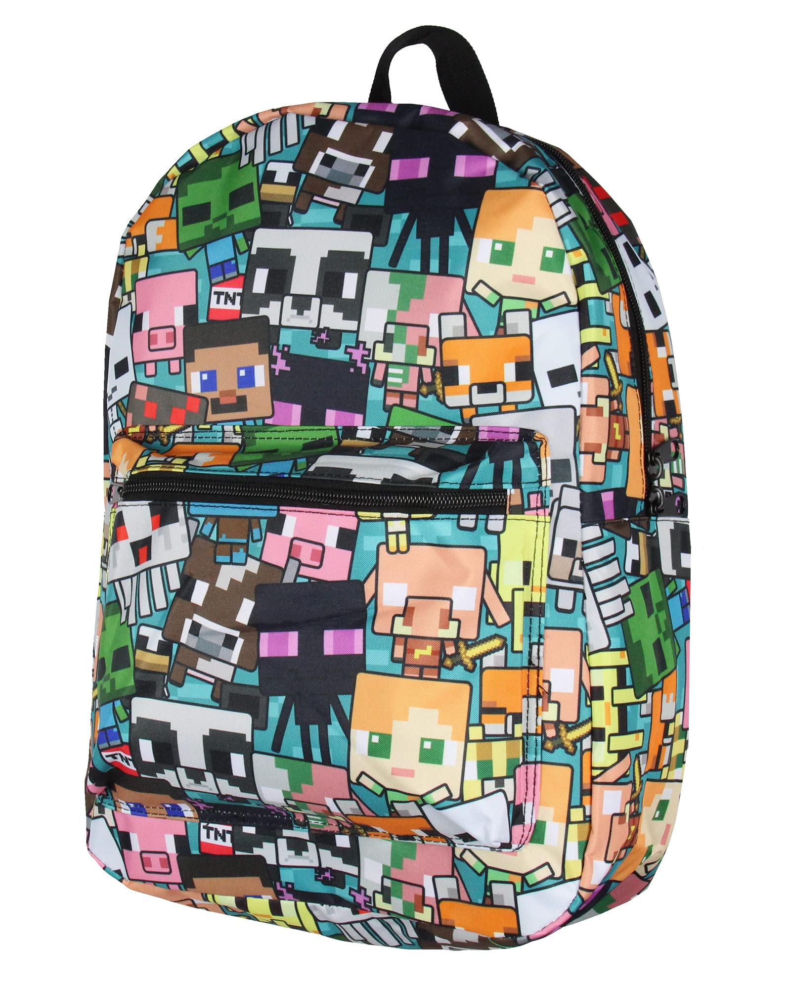 Minecraft Backpack for School & Travel - Multi Character Chibi Design Laptop Backpack | Perfect for Gamers, Students & Daily Commute
