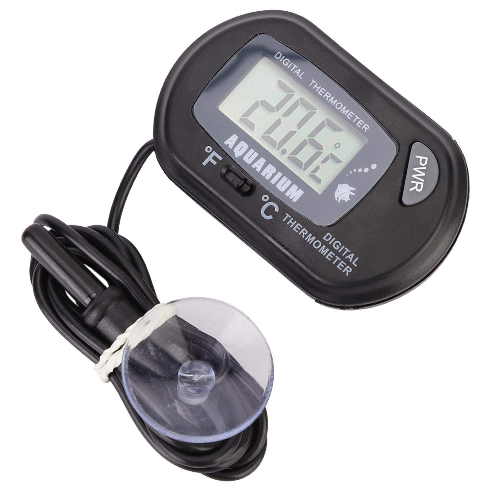 Digital LCD Aquarium Thermometer for Fish Tank, Reptile Terrarium, Vehicle & Refrigerator (-50°C to 70°C) - Monitor Water & Environment Temperature for Pets, Food Storage & Travel