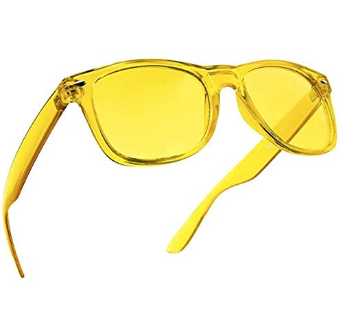Yellow Chromotherapy Glasses for Mood Enhancement & Chakra Healing | Light Therapy Lenses by Purple Canyon | Perfect for Meditation, Stress Relief & Energy Balancing
