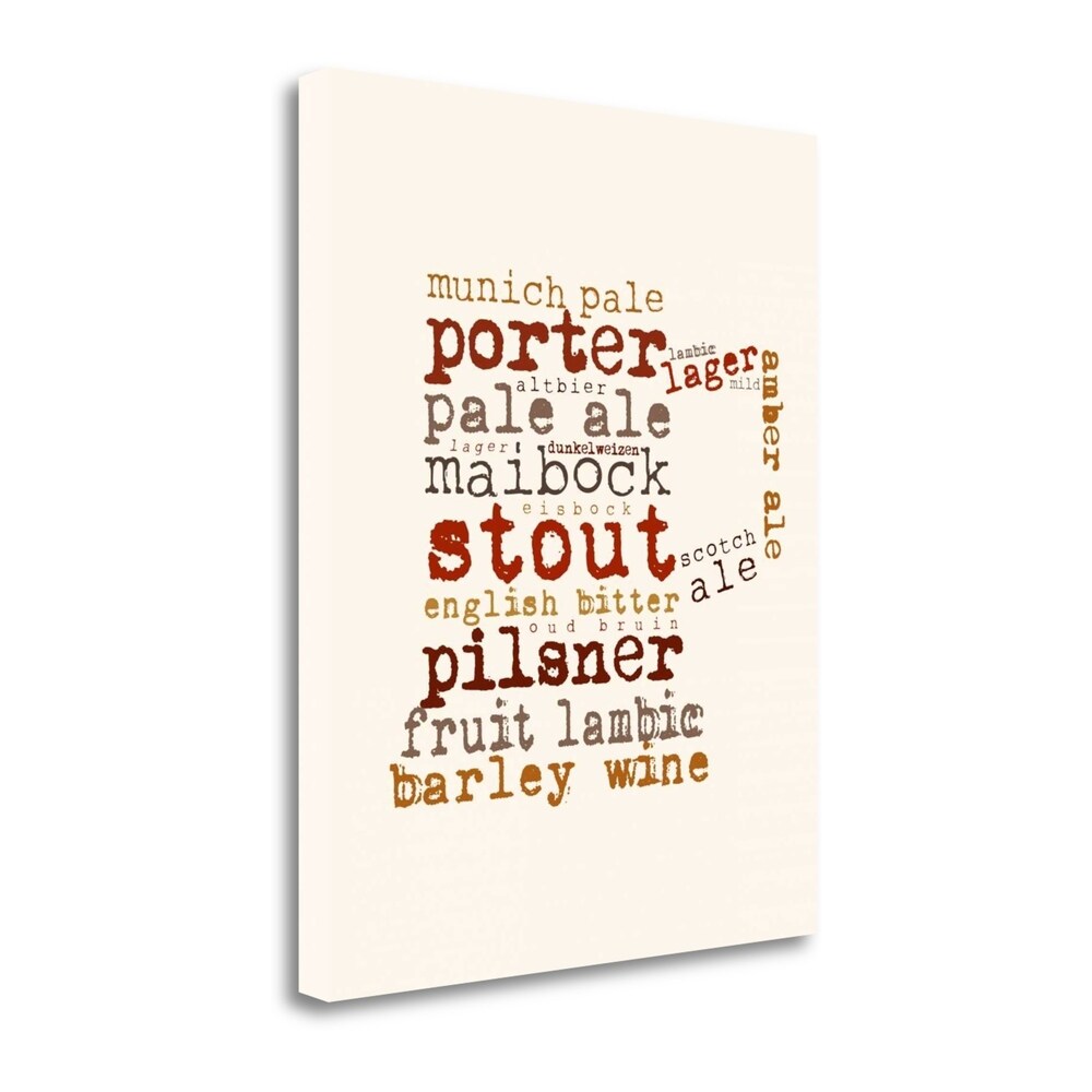 Beer Mug Art Print by Anna Quach - Premium Giclee Canvas Wall Art, Gallery Wrapped & Ready to Hang - Perfect for Home Bar, Man Cave or Pub Decor
