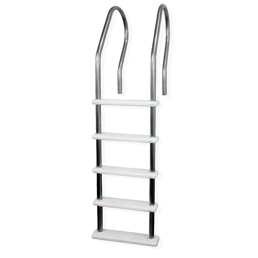Aqua Select Hi-Rise Reverse Bend Stainless Steel Pool Ladder with Resin Steps | Durable Above Ground Swimming Pool Access Ladder | Perfect for Easy Entry & Exit in Backyard Pools